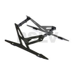 B130X11  Xtreme Productions Carbon Landing Skid Set (Black) Blade 130X  